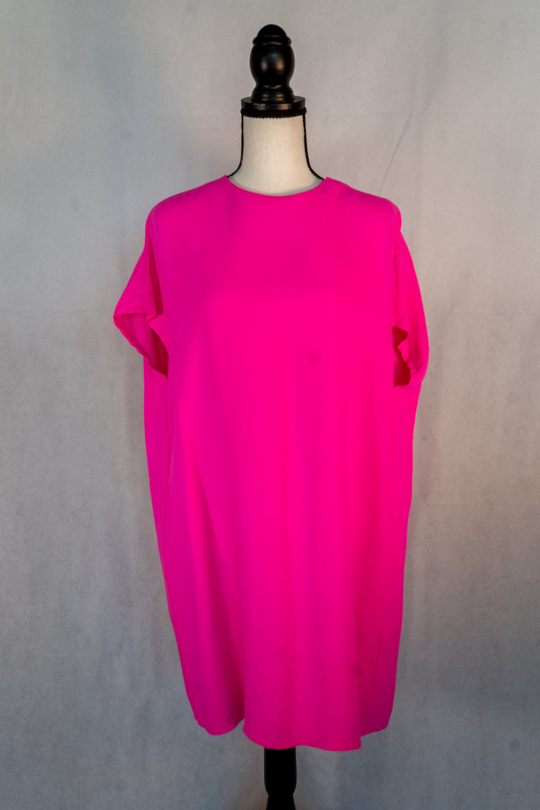 Lisa Perry Barneys NY Neon Pink Mini Dress with Pockets - Medium