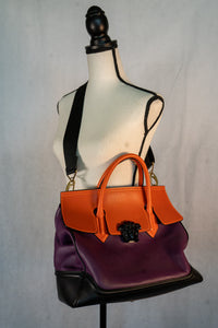 Versace Palazzo Empire Bag Orange / Purple / Black