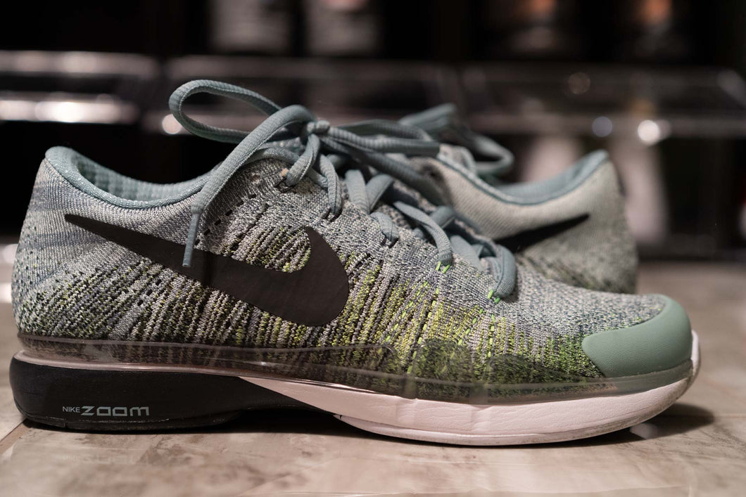 Zoom Vapor Flyknit 'Cannon Electric Green' - 885725 001 - (Size 7 - Worn)